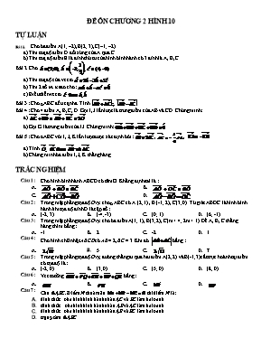Đề ôn chương 2 Hình 10